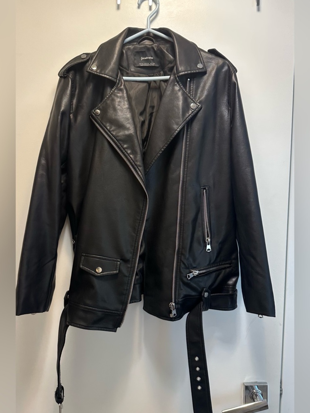 Stradivarius Oversize Faux Leather Jacket - Medium
